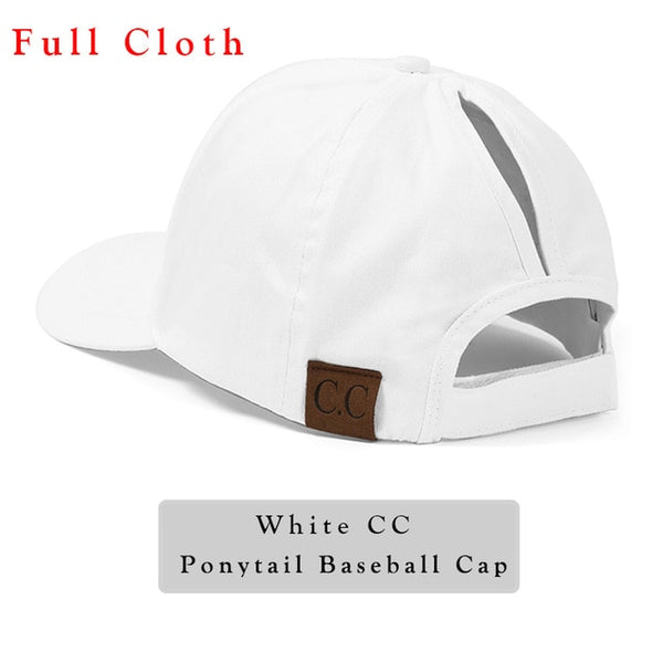 Glitter Ponytail Baseball Cap Women Snap-back Hat Summer Messy Bun Mesh Hats Casual Adjustable Sport Caps