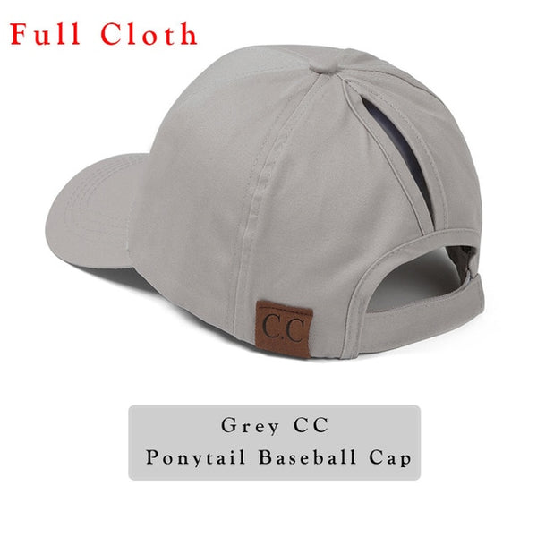 Glitter Ponytail Baseball Cap Women Snap-back Hat Summer Messy Bun Mesh Hats Casual Adjustable Sport Caps