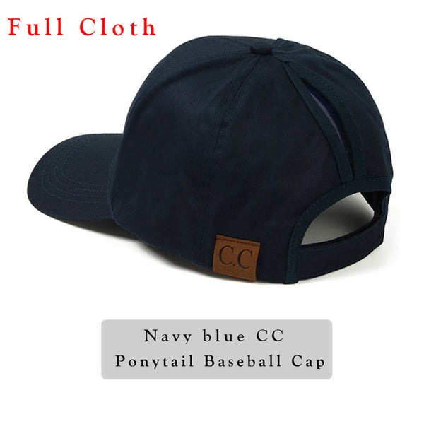 Glitter Ponytail Baseball Cap Women Snap-back Hat Summer Messy Bun Mesh Hats Casual Adjustable Sport Caps