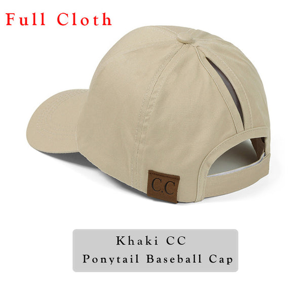 Glitter Ponytail Baseball Cap Women Snap-back Hat Summer Messy Bun Mesh Hats Casual Adjustable Sport Caps