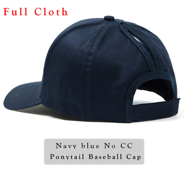 Glitter Ponytail Baseball Cap Women Snap-back Hat Summer Messy Bun Mesh Hats Casual Adjustable Sport Caps