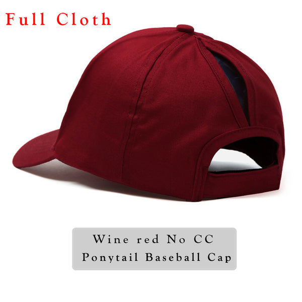 Glitter Ponytail Baseball Cap Women Snap-back Hat Summer Messy Bun Mesh Hats Casual Adjustable Sport Caps
