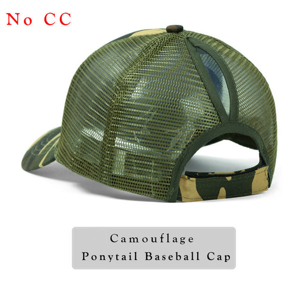 Glitter Ponytail Baseball Cap Women Snap-back Hat Summer Messy Bun Mesh Hats Casual Adjustable Sport Caps