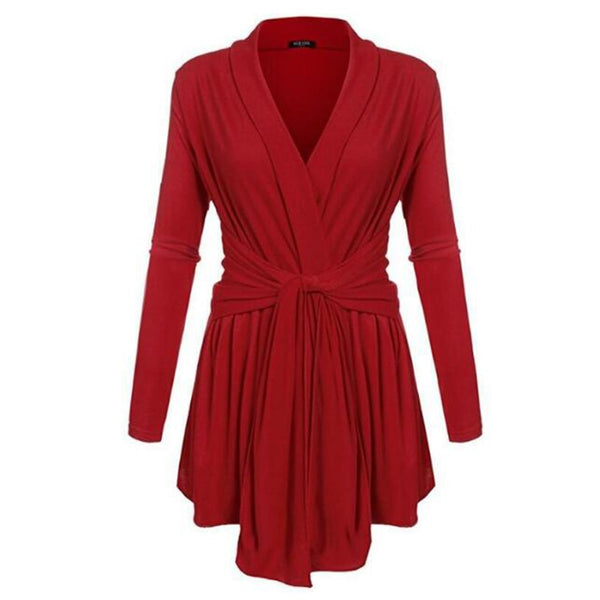 Fashion Long Sleeve Belted Sweater Cardigan