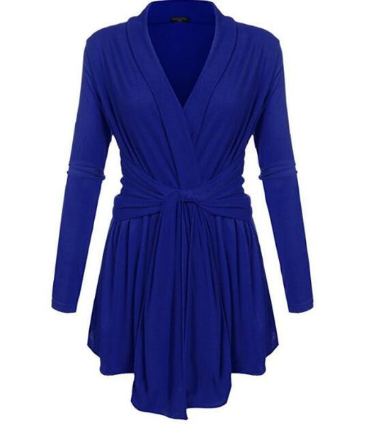 Fashion Long Sleeve Belted Sweater Cardigan