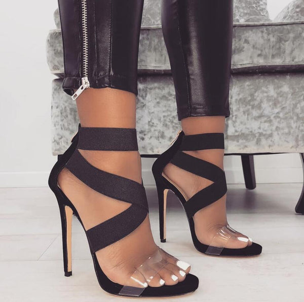 Women Fashion Gladiator Ankle-Wrap High Heels Sandal Shoes
