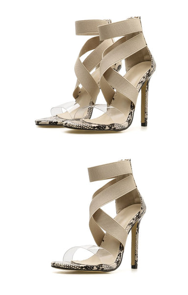 Women Fashion Gladiator Ankle-Wrap High Heels Sandal Shoes