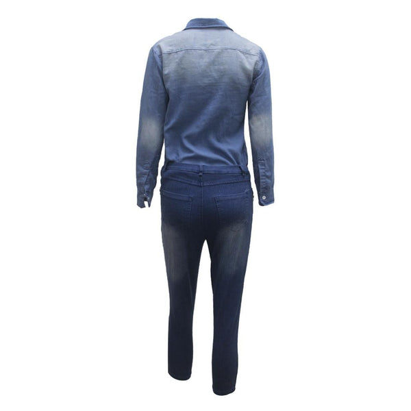 Sexy Denim 2 Piece  Blouse+Bodycon Casual Set