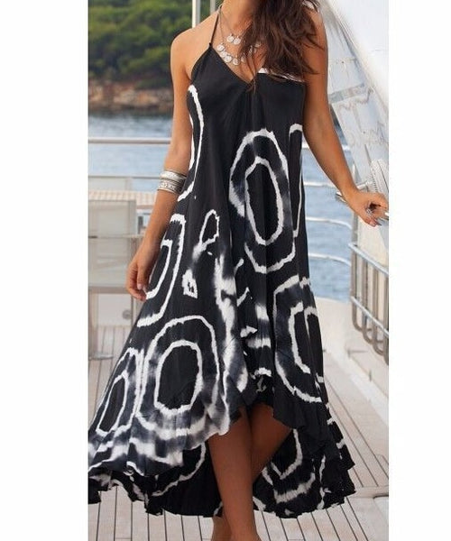 Women Summer Halter Long Dress Sundress