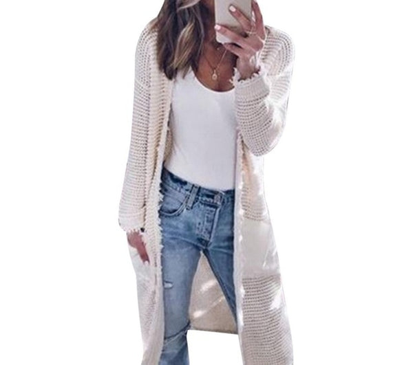 Women Autumn Split Slim Cardigan Long Sleeve Loose Cardigan Women Sweaters