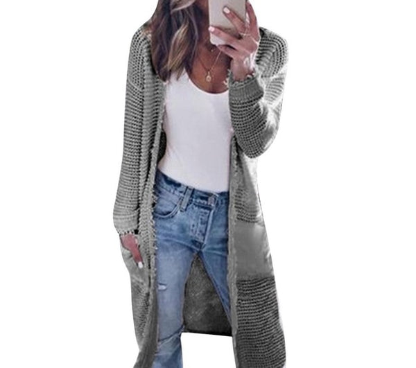 Women Autumn Split Slim Cardigan Long Sleeve Loose Cardigan Women Sweaters
