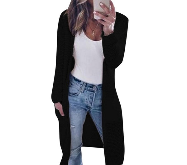 Women Autumn Split Slim Cardigan Long Sleeve Loose Cardigan Women Sweaters