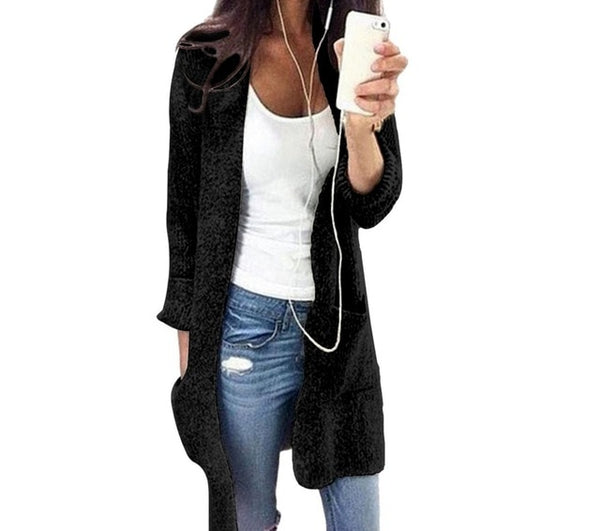 Women Autumn Split Slim Cardigan Long Sleeve Loose Cardigan Women Sweaters