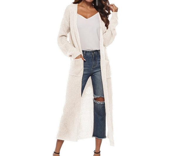 Women Autumn Split Slim Cardigan Long Sleeve Loose Cardigan Women Sweaters