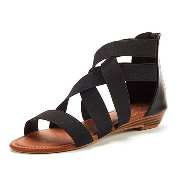 Women Roman Open Toe Flat Sandal Shoes