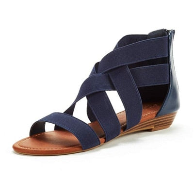Women Roman Open Toe Flat Sandal Shoes