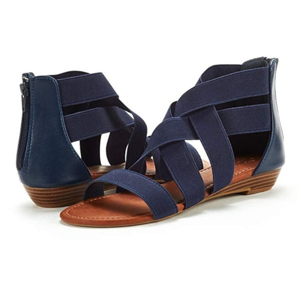 Women Roman Open Toe Flat Sandal Shoes