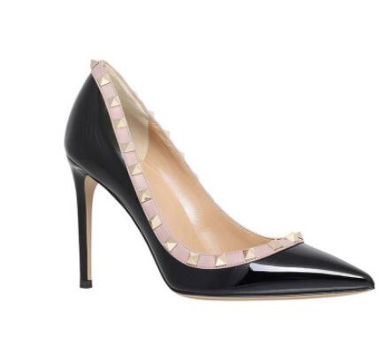 Women Rivet High Heel Stiletto Pump Shoes