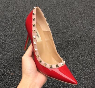Women Rivet High Heel Stiletto Pump Shoes