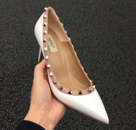 Women Rivet High Heel Stiletto Pump Shoes