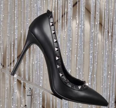 Women Rivet High Heel Stiletto Pump Shoes
