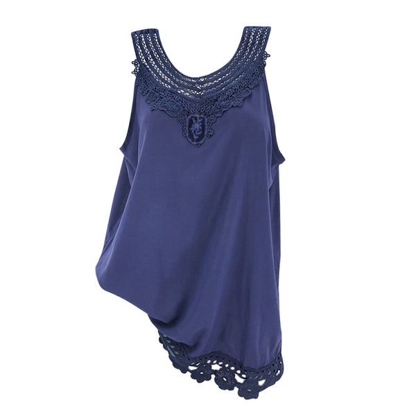 Women Cami Lace Splice Camisole Sexy Sleeveless Blouse