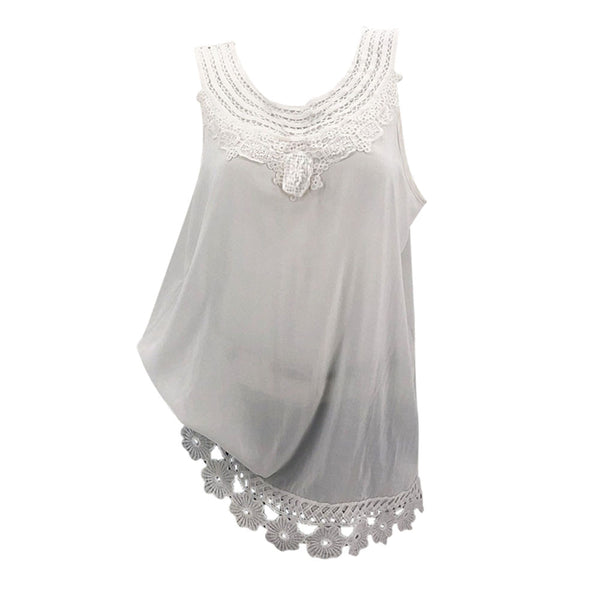 Women Cami Lace Splice Camisole Sexy Sleeveless Blouse