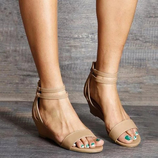 Women Fashion Roman Wedge Peep Toe Sandal Casual Shoes