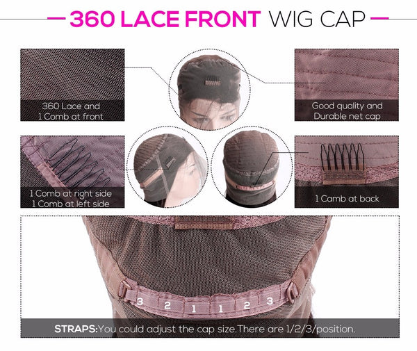 360 Straight Human Hair Free Part Remy Brazilian Lace Wig Lace Frontal Wig